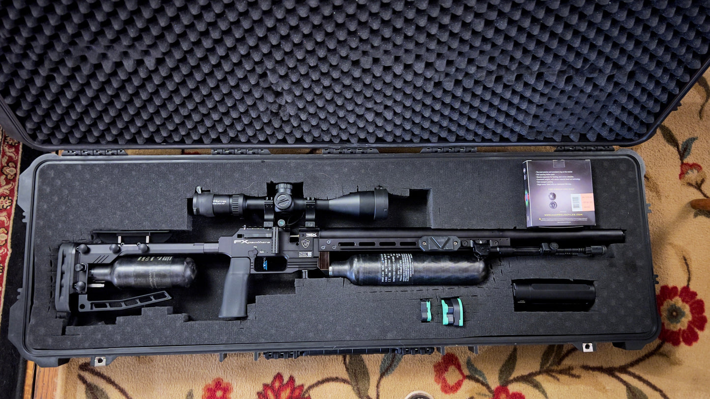 Ultimate FX Panthera Hunter Compact .30, Dual Carbon Fiber Bottles, Saber Tactical Lower Picatinny and ARCA Rail.