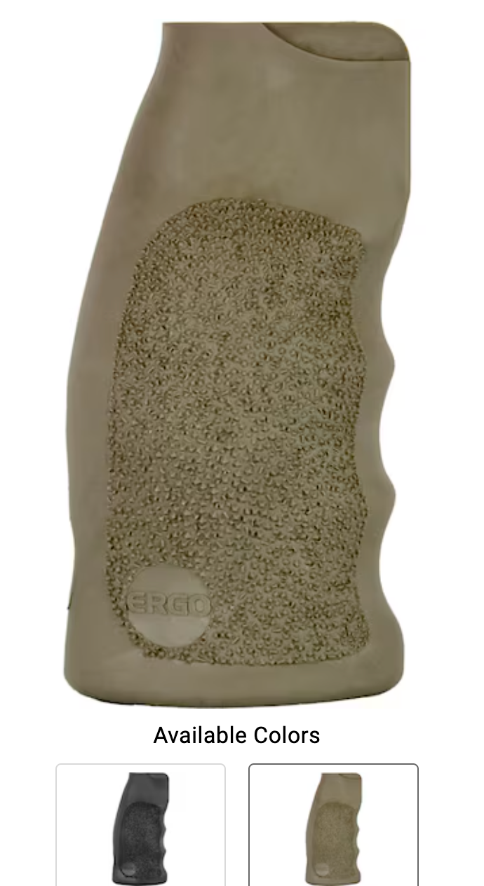 ERGO TDX-0 Flat Top Tactical Deluxe Precision Sure Grip Pistol Grip AR-15 Zero Angle Overmolded Rubber