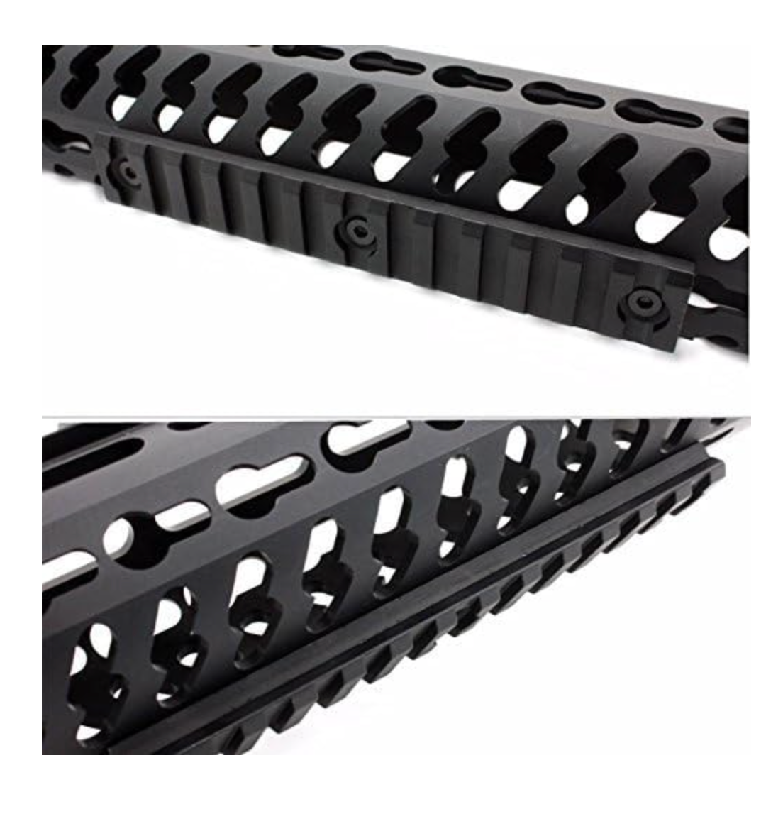 Hougou 13 Slot 5.25" Picatinny Rail Section for KeyMod System Black (13 Slots / 2 Pack)