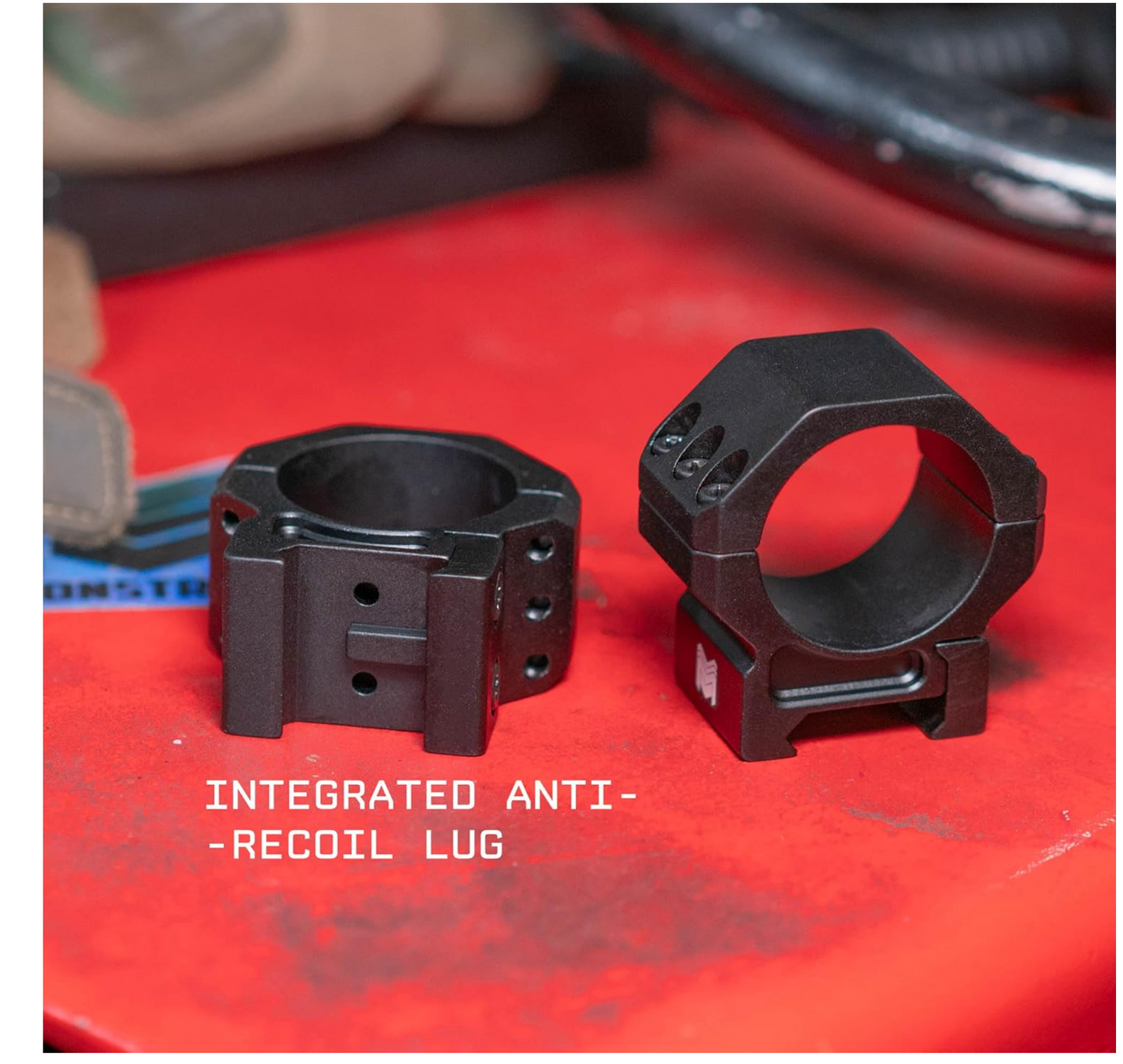 Monstrum Deadlock Series Scope Rings, 30mm 1" Center Height (Medium Height)