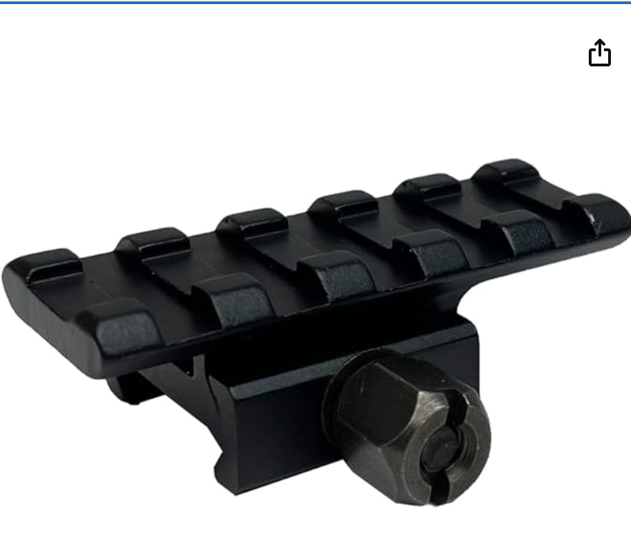 1“/0.83"/0.5" Riser Mount 5 Slots See-Through Picatinny Rail Mount Suggested for Snowpeak Max 1