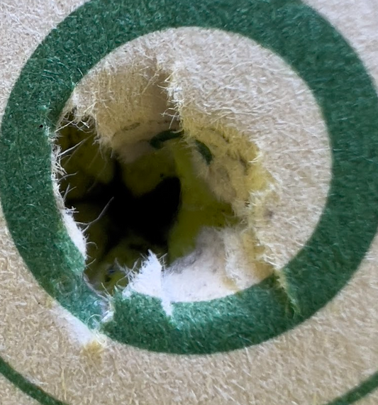 3/8 inch group at 50 yards target
