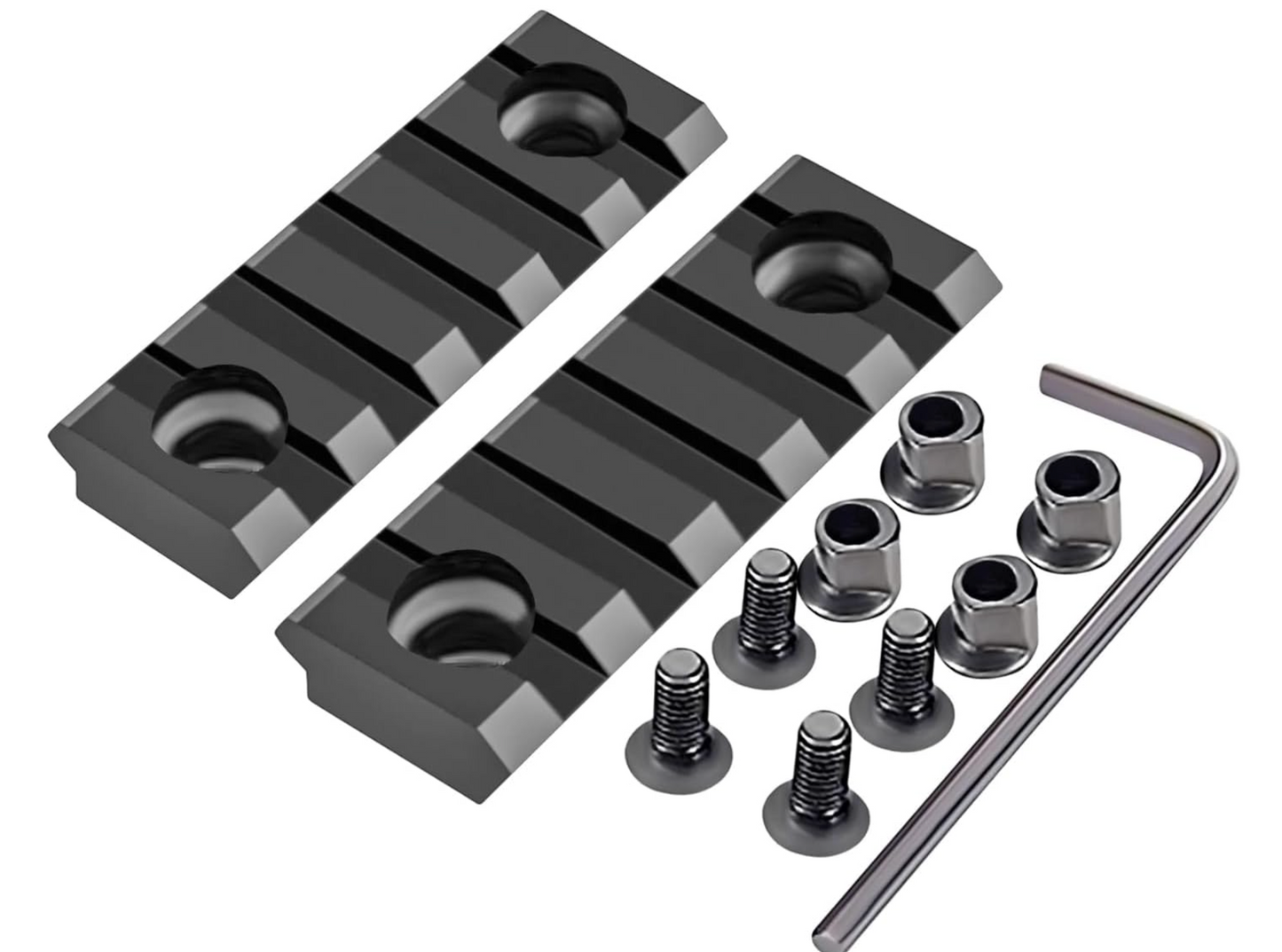 Gotical 5 Slots Aluminum KeyMod Picatinny Rail Section Includes 2 Rails