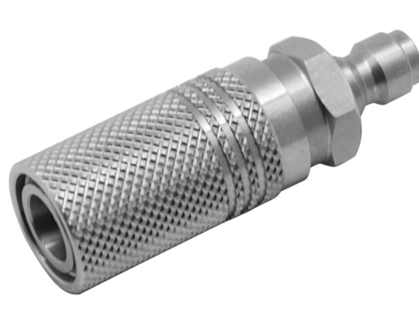 8mm Male to Female EXTENDED Female Quick-Disconnect Adapter with 8mm Female Quick-Disconnect Coupling Adapter Stainless Steel