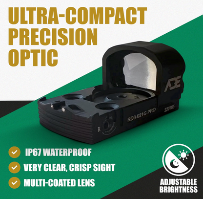 ADE RD3-021-PRO NUWA-PRO Motion Awake Green Reticle Dot Reflex Sight