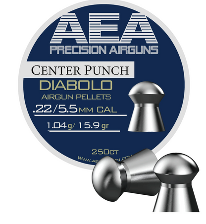 AEA Center Punch Pellets, Available in .22, .25 and 30 Caliber