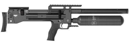 Krait L Mk II (as in "Long"  Regulated PCP rifle, available in .22, .25 and .30 calibers with 580cc Bottle