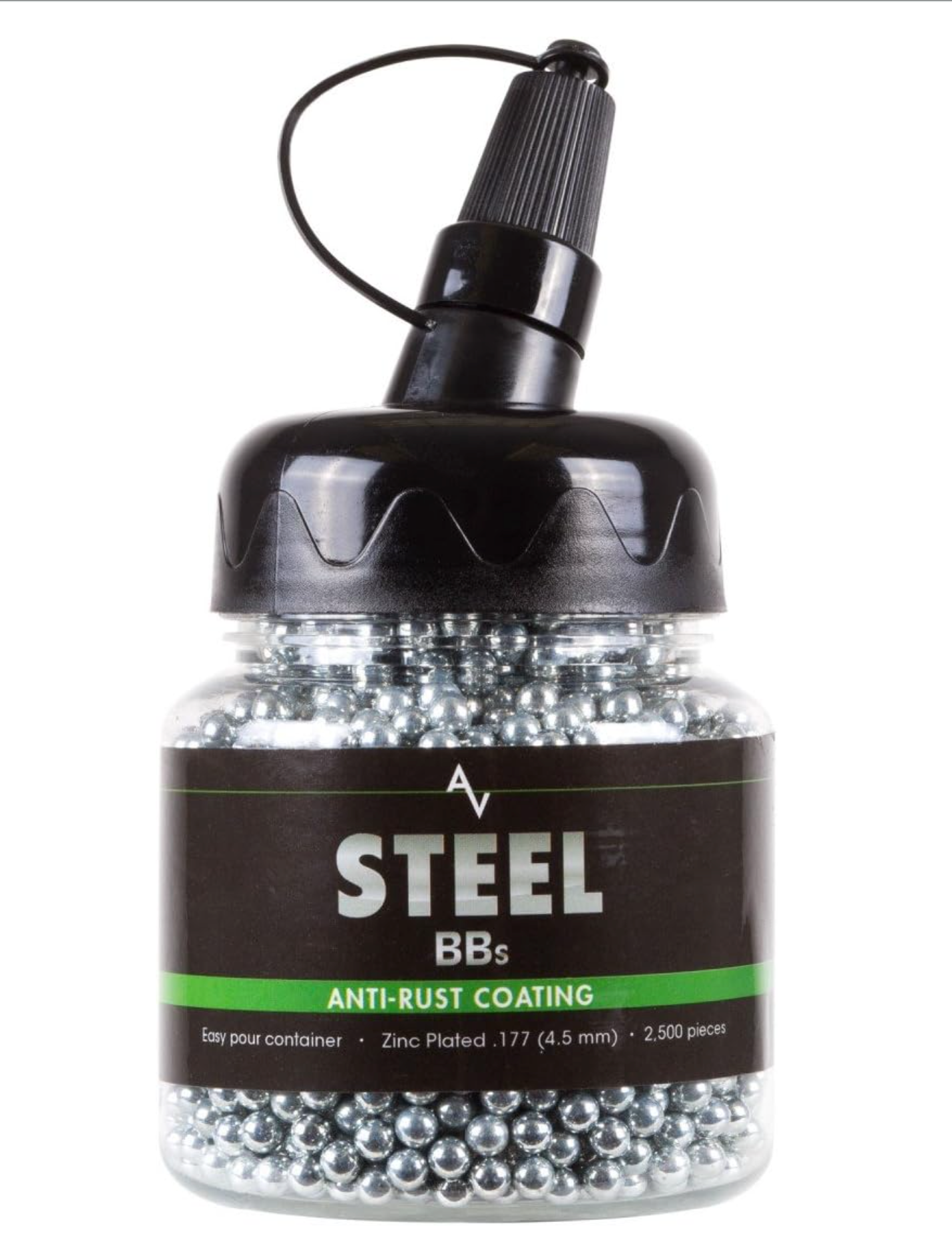 Air Venturi Steel BBS, 177 Cal, 5.1 Grains, Zinc-Plated, 2,500ct, Chrome