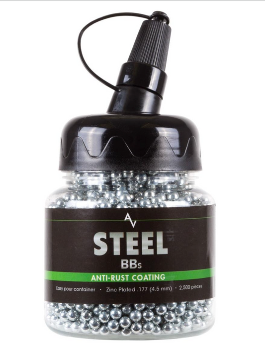 Air Venturi Steel BBS, 177 Cal, 5.1 Grains, Zinc-Plated, 2,500ct, Chrome