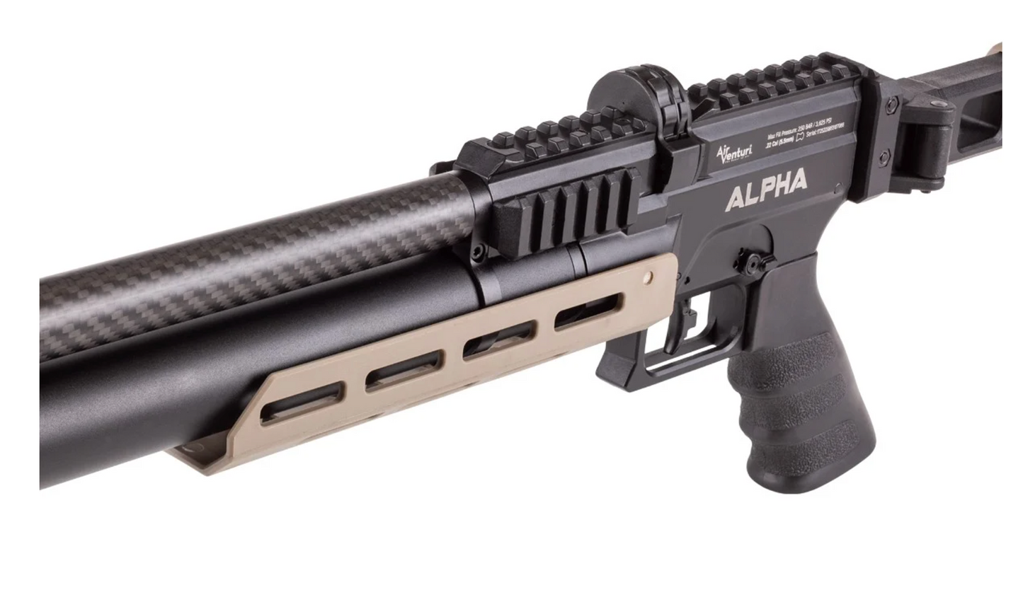 In Stock Air Venturi Alpha Regulated PCP Rifle .22 Compact Version with Folding Stock