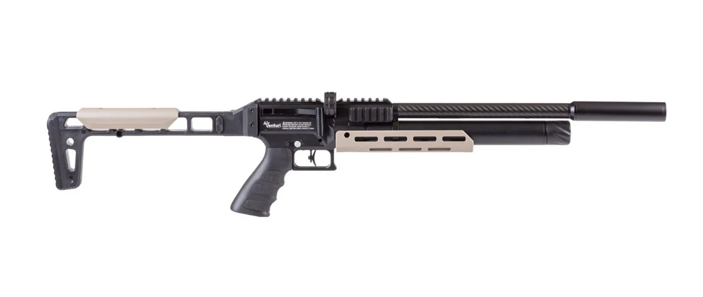 In Stock Air Venturi Alpha Regulated PCP Rifle .22 Compact Version with Folding Stock