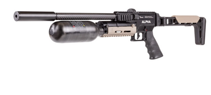 In Stock Air Venturi Alpha Regulated PCP Rifle .22 Compact Version with Carbon Fiber Air Bottle with Folding Stock