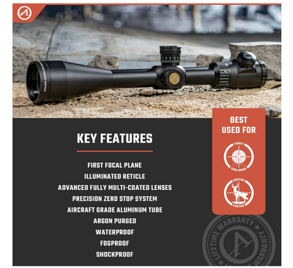 In Stock Athlon Optics Argos BTR GEN2 8-34X56 First Focal Plane Rifle Scope - MOA Illuminated Reticle