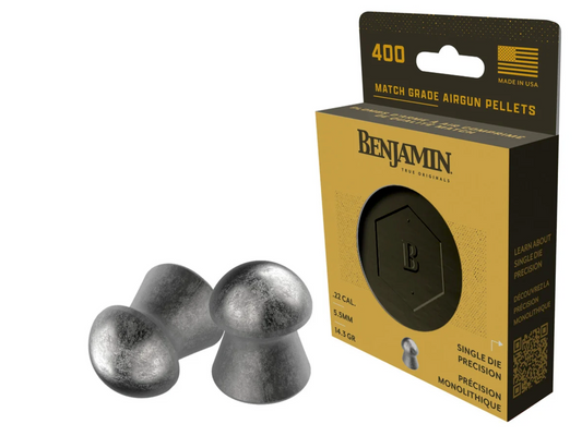 Benjamin Single Die Pellets .22 Cal, 14.3 Grain, Domed, 400ct