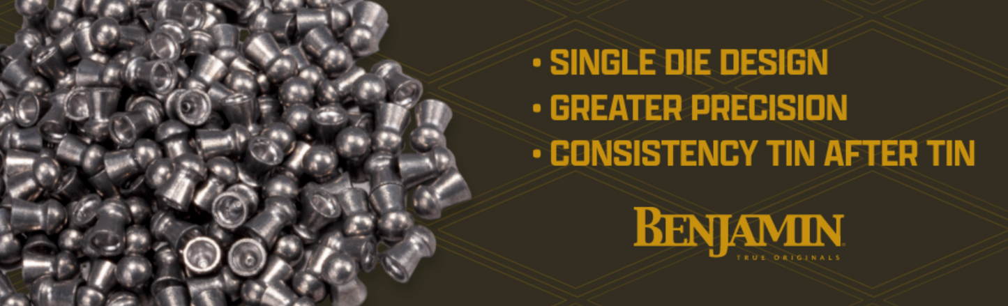 Benjamin Single Die Pellets .22 Cal, 14.3 Grain, Domed, 400ct