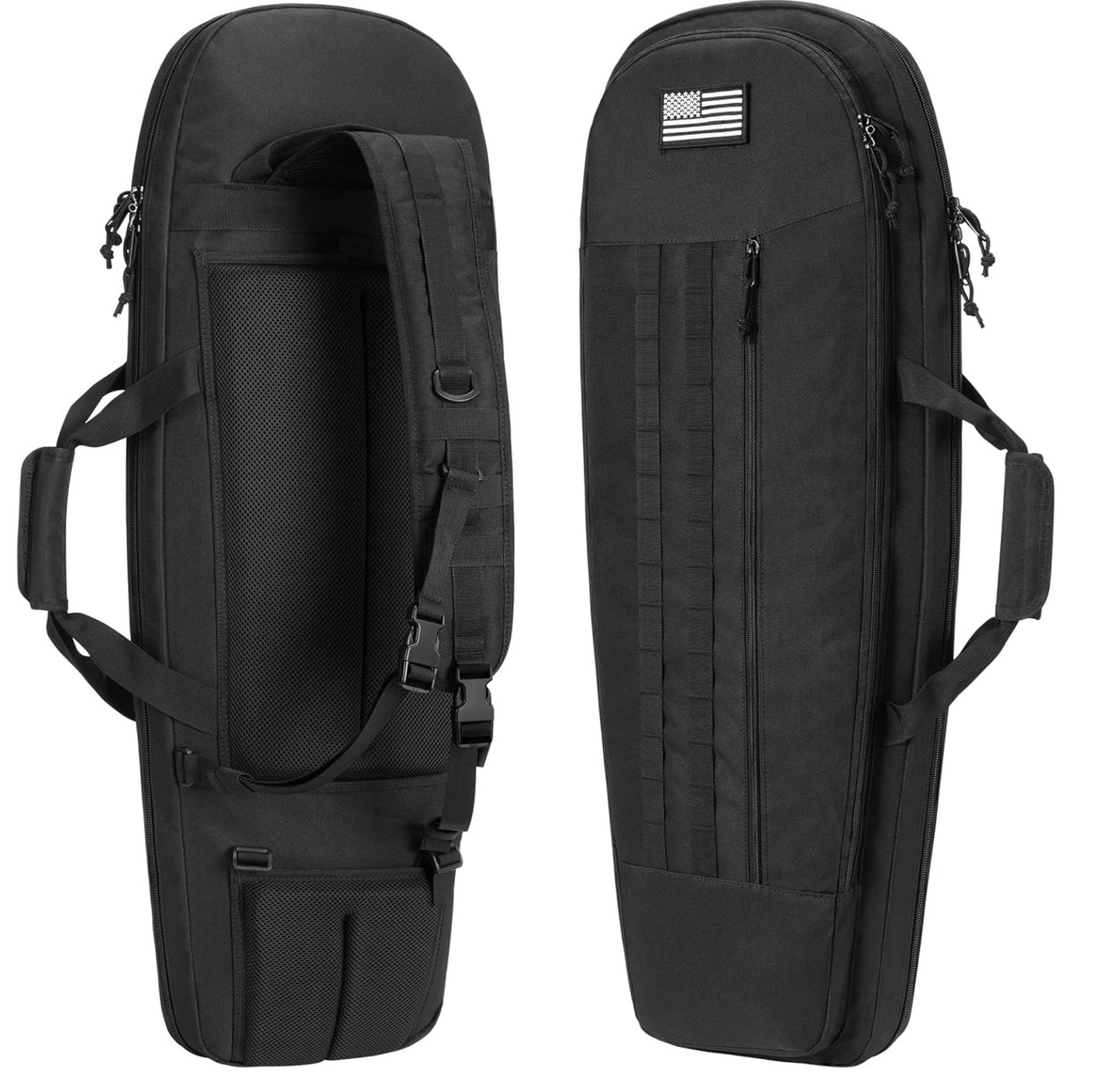 CVLIFE 30'' Soft Rifle Case, Tactical Rifle or 6.8L Air Tank with Regulator Bag with Sling Backpack Bag with Padded Shoulder Strap and Lockable Zippers, Molle System