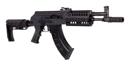 In Stock Crosman AK1 Full Auto CO2 BB Air Rifle Special Edition with Upgraded FAB Defense Core Adjustable Buttstock and Upgraded GROG Zero Degree Postal Grip and 1 Extra Magazine, Box of 44 CO2 Cartridges and 5000 Steel BBs