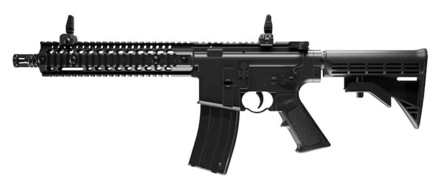 In Stock Crosman AK1 Full Auto CO2 BB Air Rifle Special Edition with Upgraded FAB Defense Core Adjustable Buttstock and Upgraded GROG Zero Degree Postal Grip and 1 Extra Magazine, Box of 44 CO2 Cartridges and 5000 Steel BBs