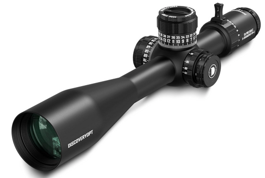 DiscoveryOpt ED GEN-II 5-25x56mm PRS Rifle Scope FFP, Illuminated MOA Reticle with Zero Stop 34mm Tube - With or Without High Scope Rings