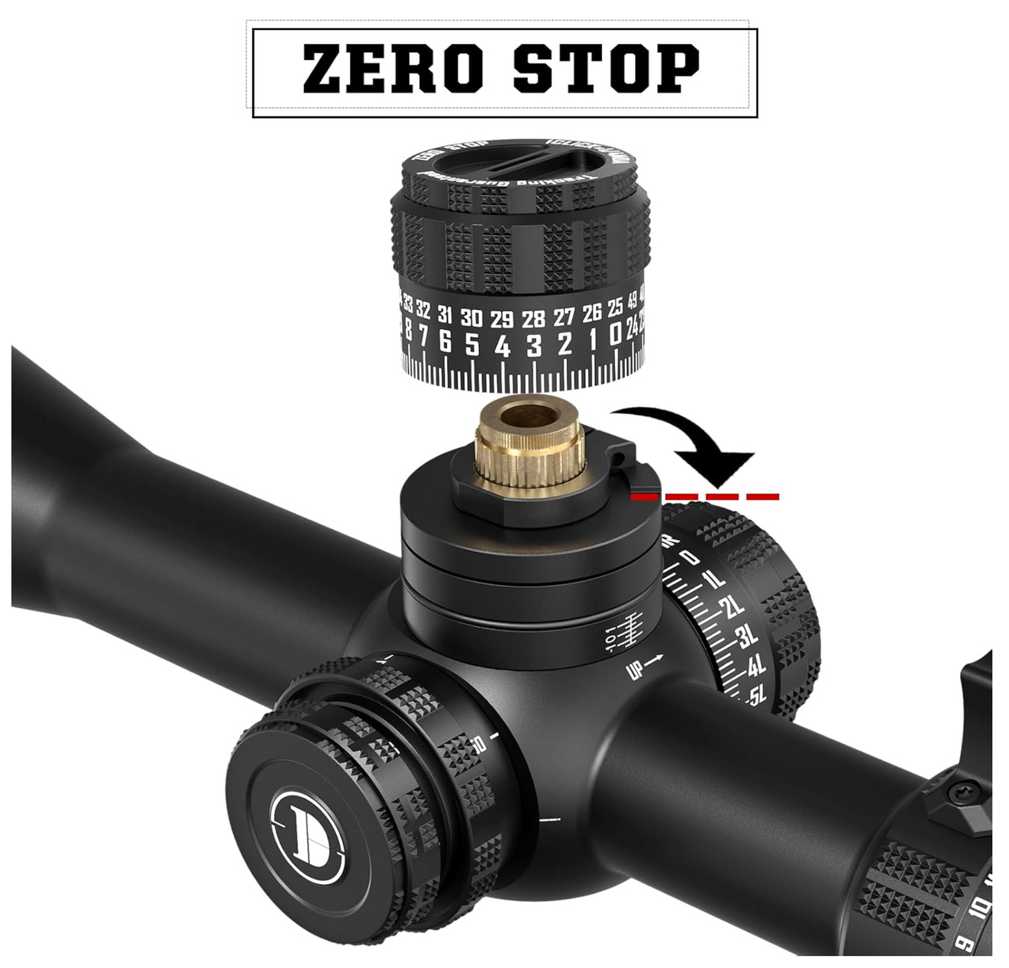 DiscoveryOpt ED GEN-II 5-25x56mm PRS Rifle Scope FFP, Illuminated MOA Reticle with Zero Stop 34mm Tube - With or Without High Scope Rings