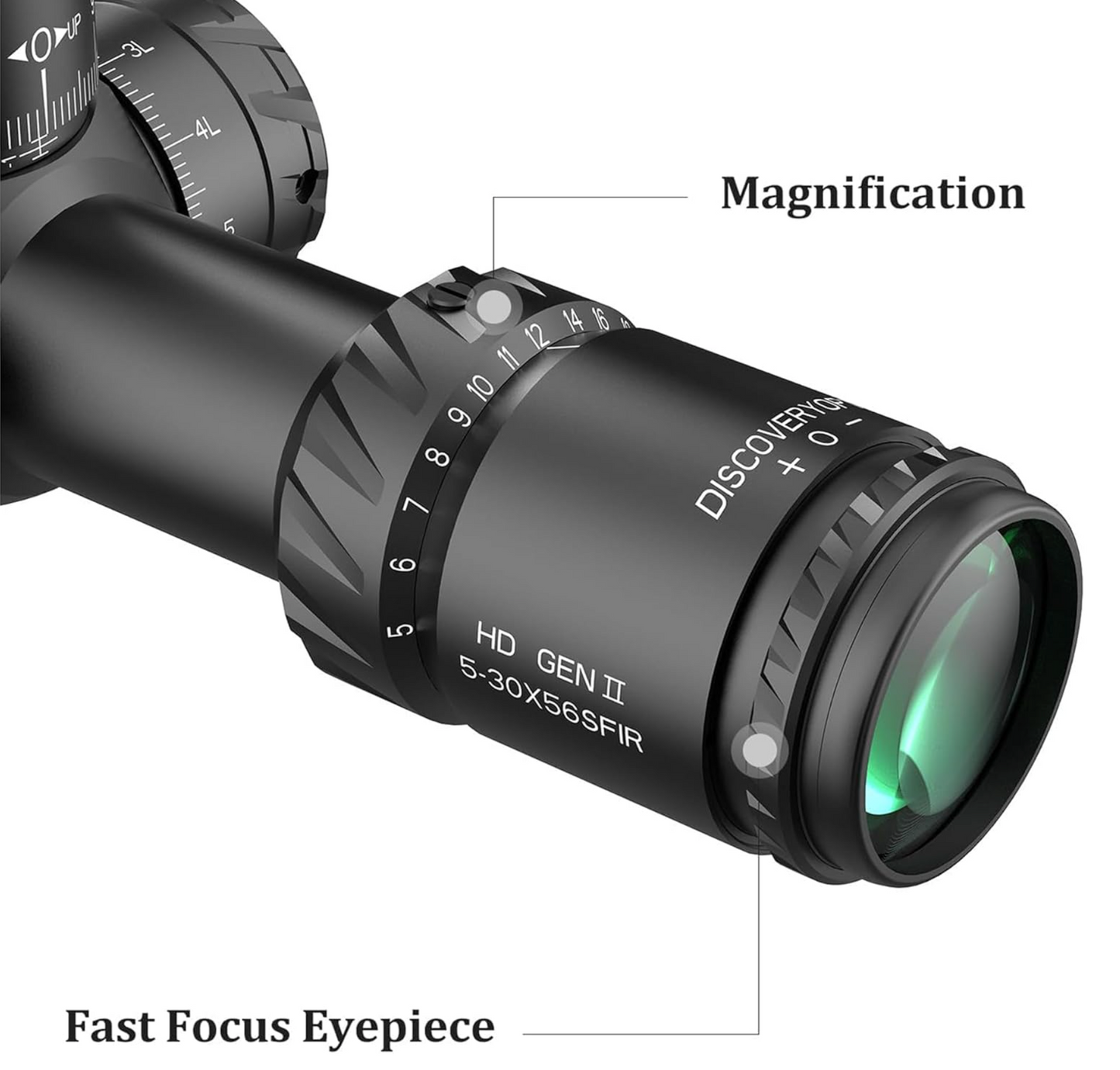 In Stock DiscoveryOpt HD 5-30x56 PRS Rifle Optics, First Focal Plane,FFP Rifle Scope,Red Illuminated Reticle,Zero Stop 34mm Tube