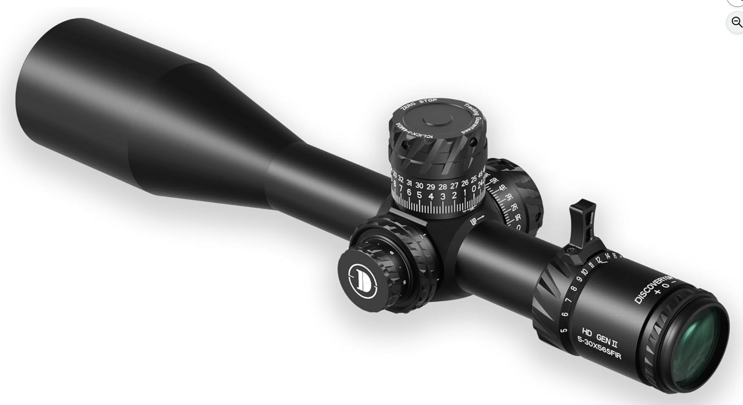 In Stock DiscoveryOpt HD 5-30x56 PRS Rifle Optics, First Focal Plane,FFP Rifle Scope,Red Illuminated Reticle,Zero Stop 34mm Tube