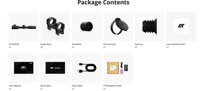 IN STOCK DNT ZULUS 4K Tube-Style Digital Day & Night Vision Scope with Laser Rangefinder and DNT Ballistic Engine
