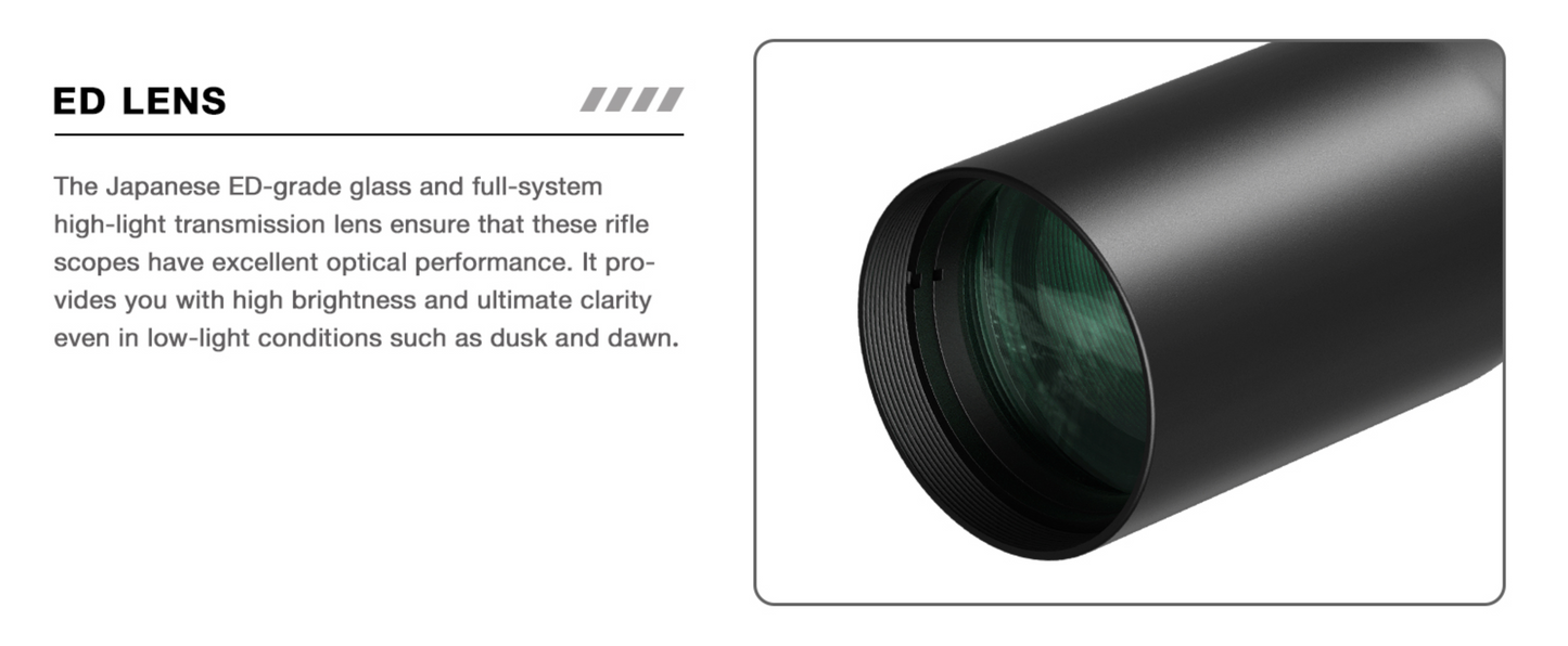 DiscoveryOpt LHT ED GEN II 3-15X50SFIR FFP-Z-MRAD Rifle Scope with Illuminated Reticle