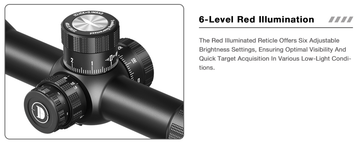 DiscoveryOpt LHT ED GEN II 3-15X50SFIR FFP-Z-MRAD Rifle Scope with Illuminated Reticle