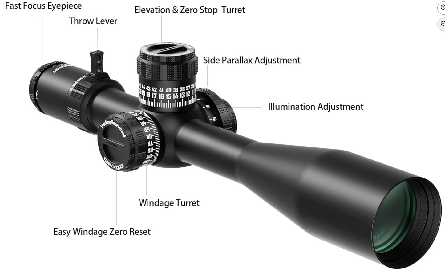 In Stock DiscoveryOpt XED 6-36x56mm PRS Rifle Scope FFP Illuminated Reticle with Zero Stop 35mm Tube MOA
