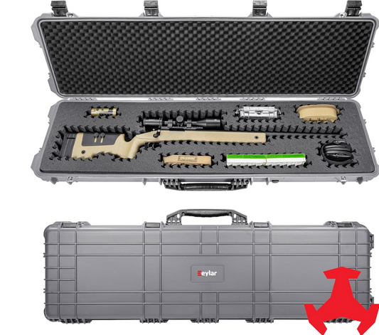 In Stock Eylar Gray 53" Hard Rifle Case Equipped w/ Ragar XP Crosslinked Foam Insert