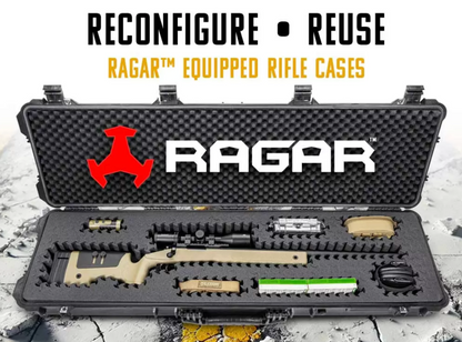 In Stock Eylar Hard Rifle Case with RAZAR Cross-linked Foam and.Wheels 48" - Coyote Tan RG00014-XP