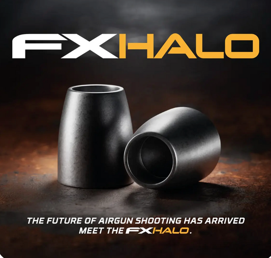 FX Halo  - an entirely new class of projectile that combines the best of both worlds: the ease of use and tuning of a traditional diabolo pellet with the superior performance of a high-ballistic-coefficient slug.