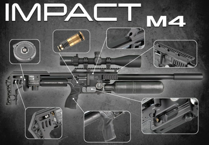 In Stock FX Impact M4 Mk II PCP Air Rifle IM4-760306-029-00 800mm "Extended ", .30 caliber, Black