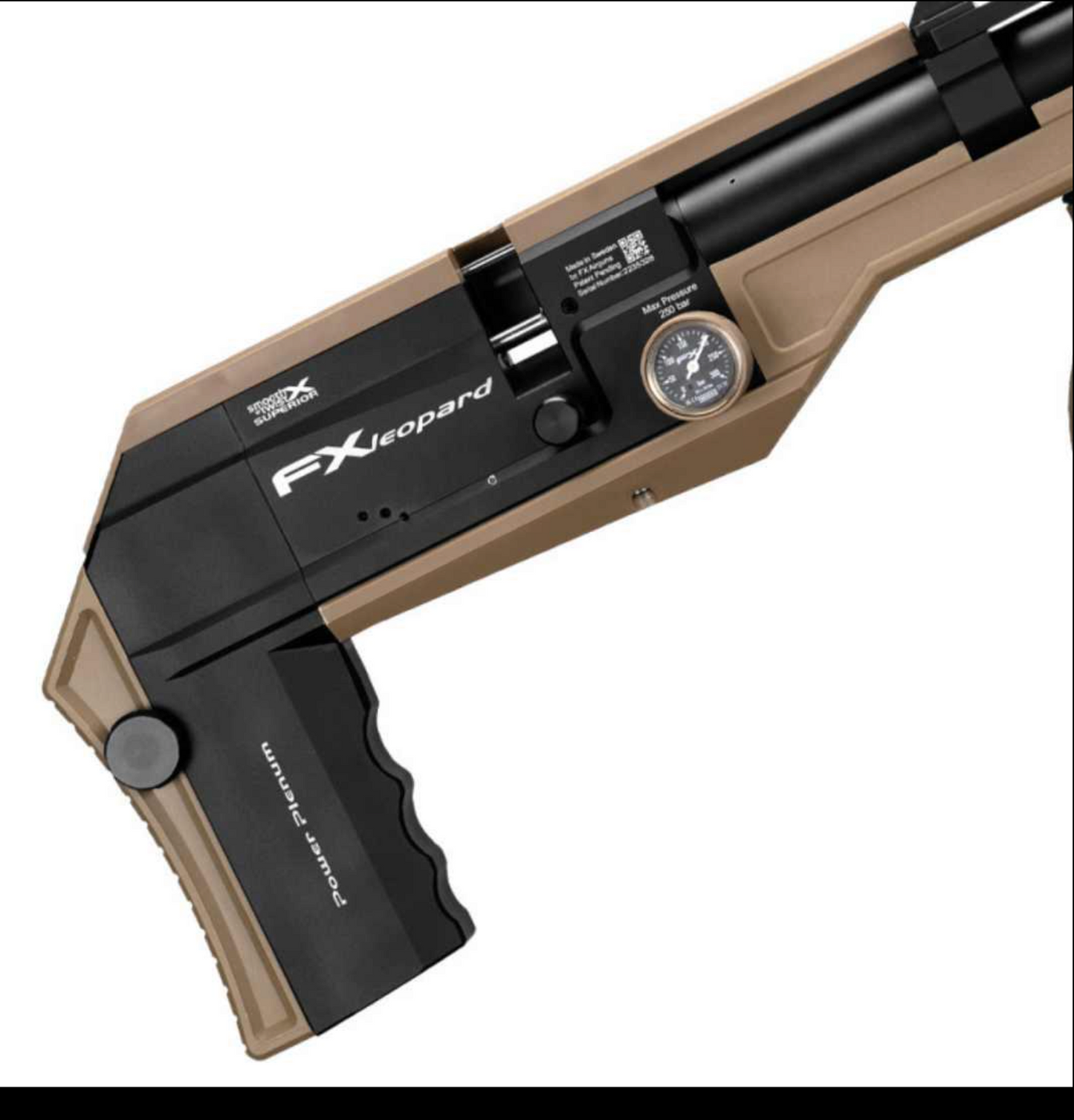 In Stock FX Leopard Compact, .Available in .177, .22, .25 and .30 Caliber, Tube, Regulated PCP Pellet / Slug Rifle Available in Black or FDE