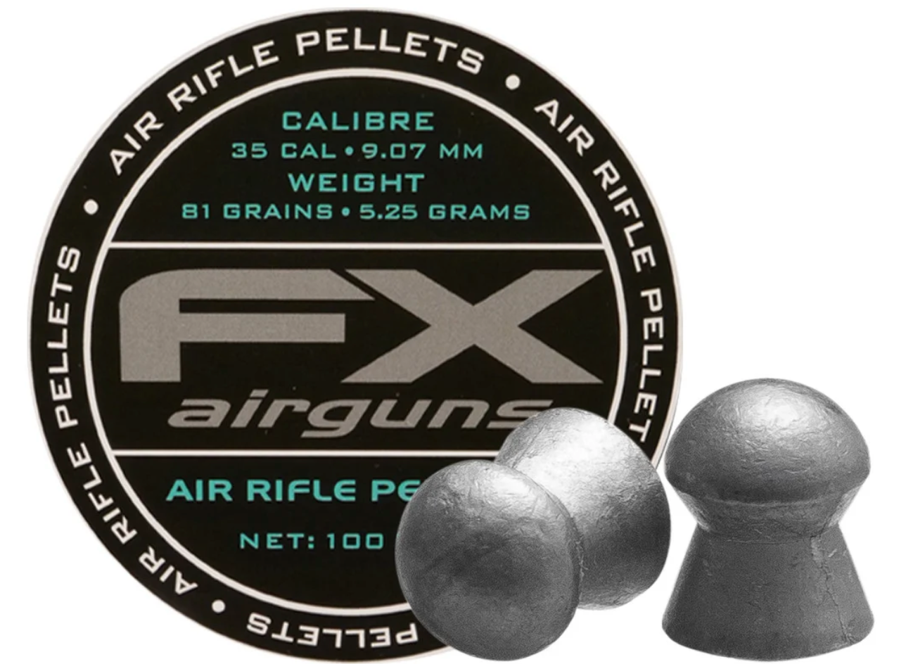 FX Air Rifle Pellets .25 Caliber, 25.39 gn and .35 Caliber, 81.02gn