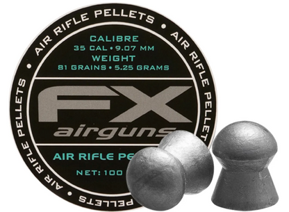 FX Air Rifle Pellets .25 Caliber, 25.39 gn and .35 Caliber, 81.02gn