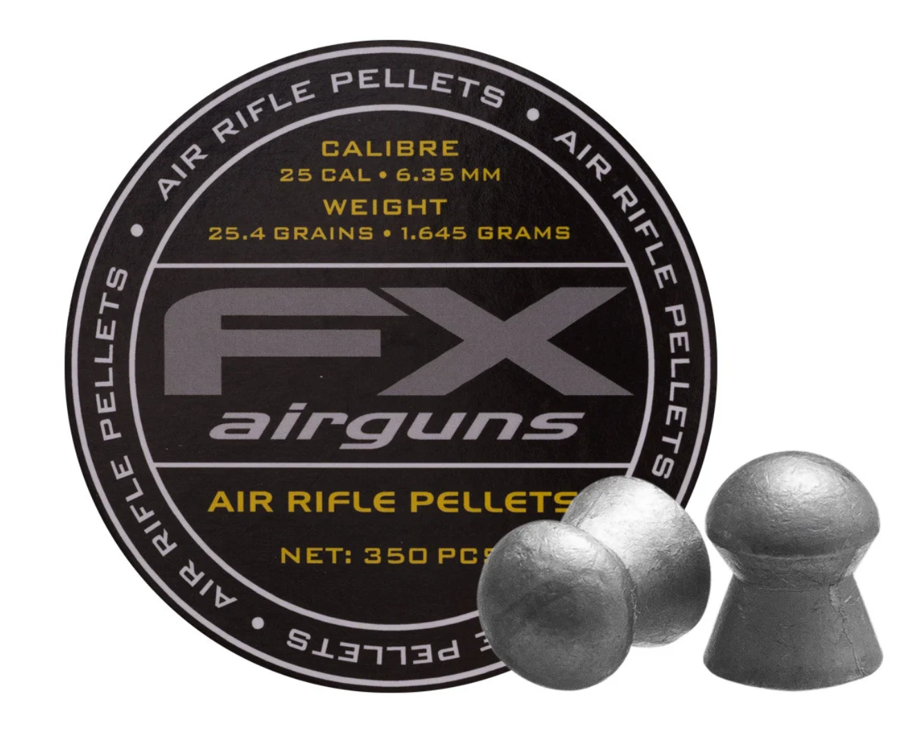 FX Air Rifle Pellets .25 Caliber, 25.39 gn and .35 Caliber, 81.02gn