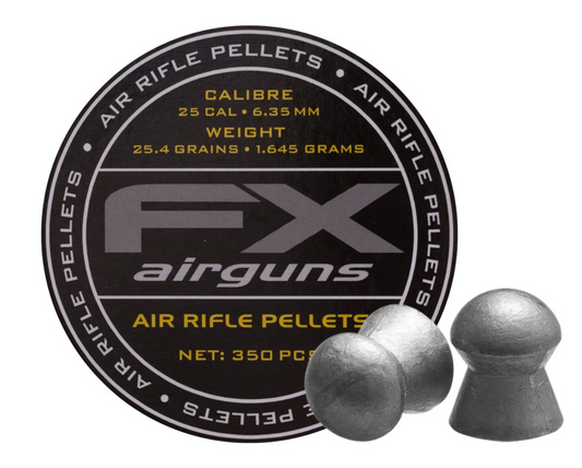 FX Air Rifle Pellets .25 Caliber, 25.39 gn and .35 Caliber, 81.02gn