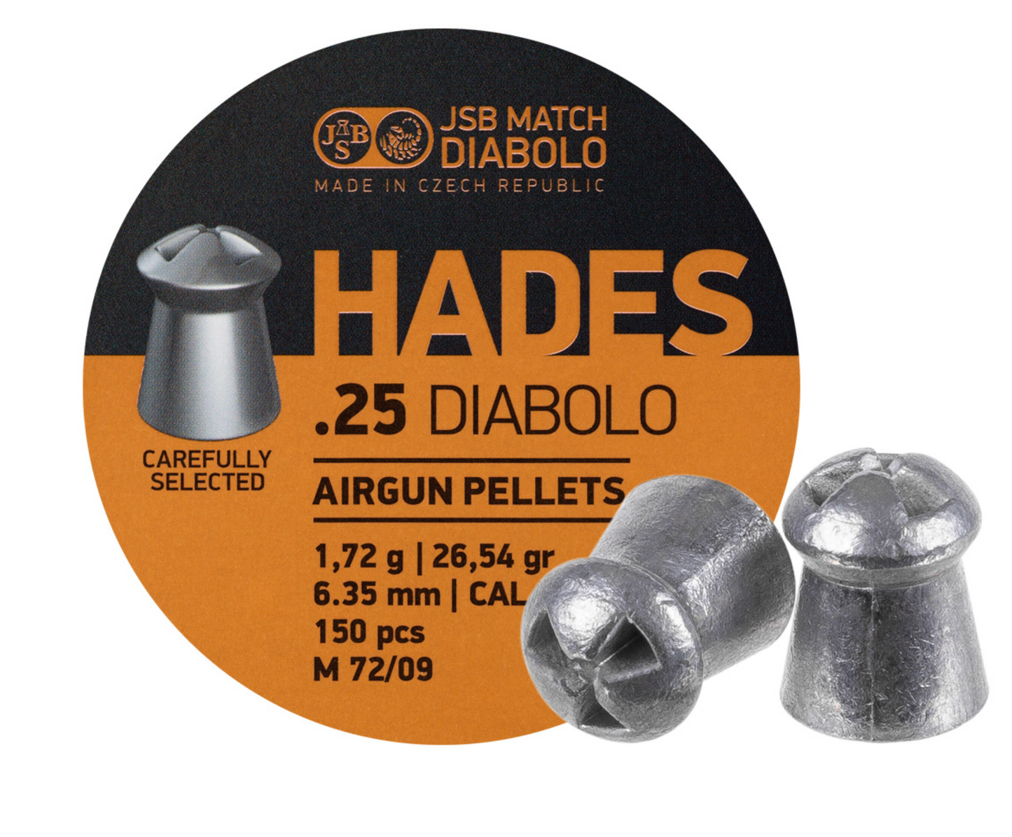 JSB Hades available in .177, .22, 25 and .30 calibers and various weights