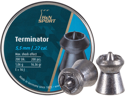 In Stock H&N Terminator Hunting Pellets .Available in .177 and .22 Calibers