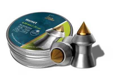 In Stock H&N Hornet Pointed Pellets, available in .22, and .25 calibers