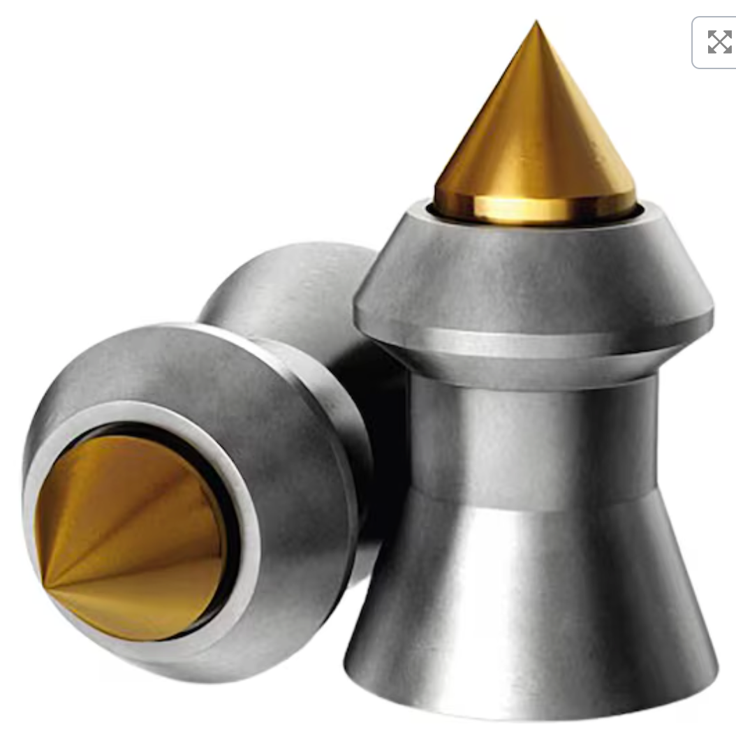 In Stock H&N Hornet Pointed Pellets, available in .177, .22, and 25 calibers