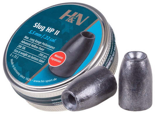 In Stock H&N Slug HP II .217 and .218 Head Size (".22. caliber") 21gn,  .27gn, and .30gn 200 Count