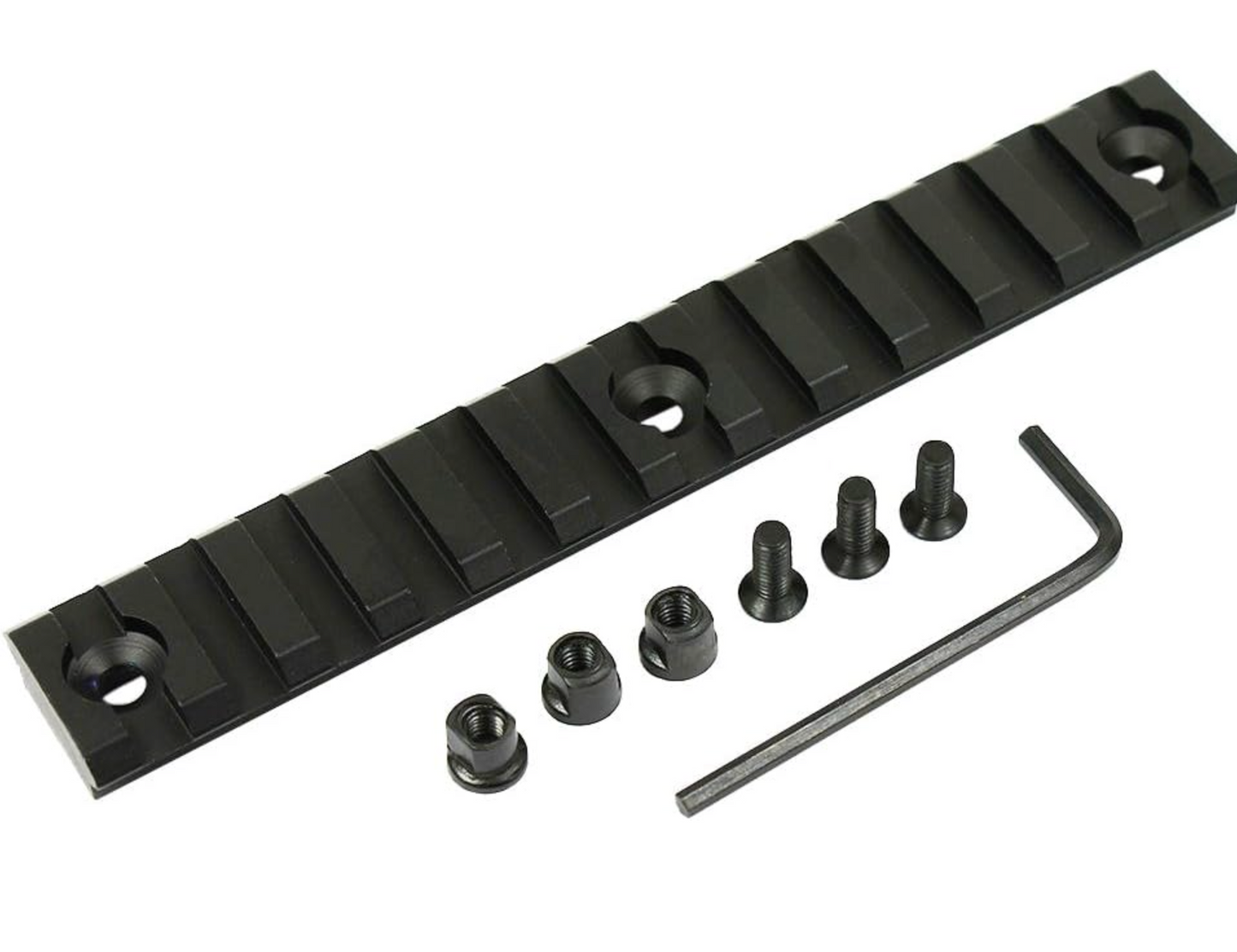 Hougou 13 Slot 5.25" Picatinny Rail Section for KeyMod  System Black (13 Slots / 2 Pack)