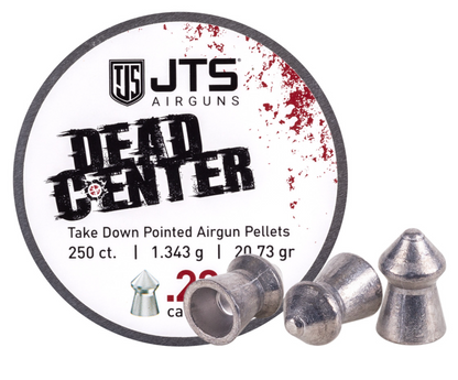 JTS Dead Center Pellets available in .177, .22, .25 and .30 calibers