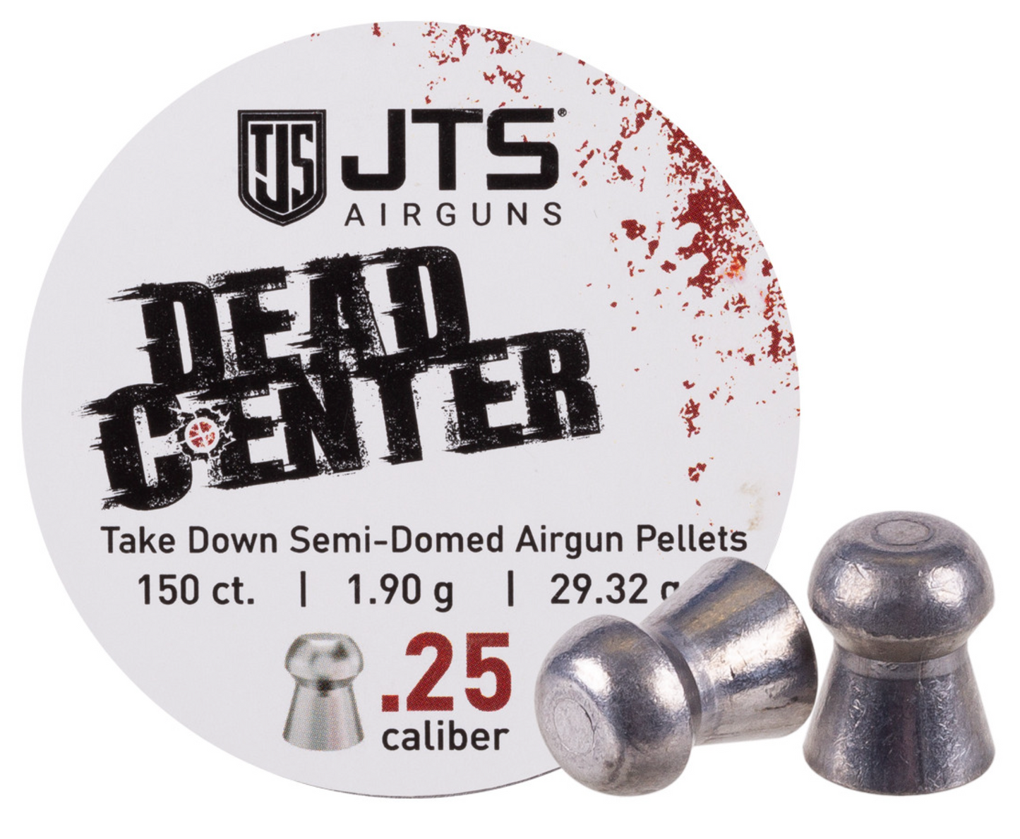 JTS Dead Center Pellets available in .177, .22, .25 and .30 calibers