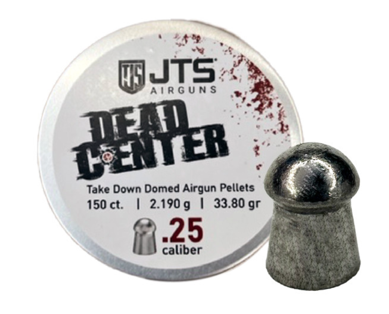 JTS Dead Center Pellets available in .177, .22, .25 and .30 calibers