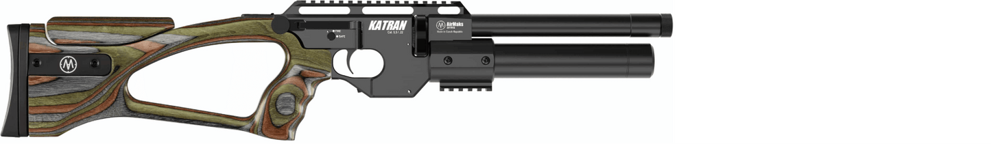 AirMaks Katran SC Available in .22 and .25 calibers and Removable Buttstock or Wood Laminate