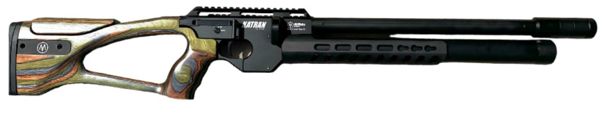 AirMaks Katran LB HP Available in .22 and .25 Caliber, Available in Black, Cerakote or Wood Laminate